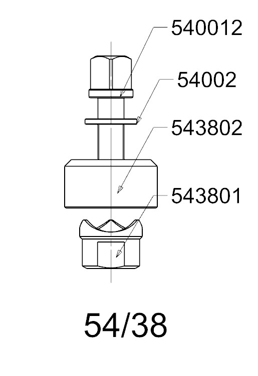 PERFORADOR REDONDO PARA CHAPA  FORZA  SERIE 54